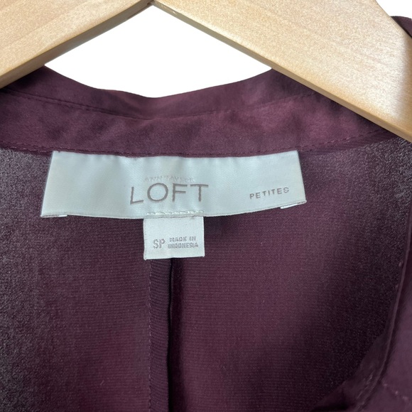 Loft Plum Long Sleeve Blouse - Picture 2 of 5